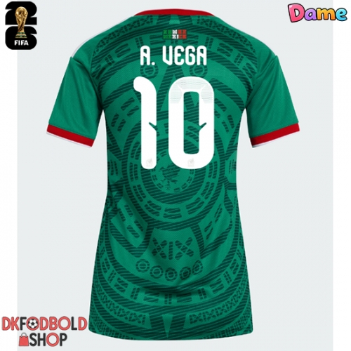 Mexico Alexis Vega #10 Hjemmebanetrøje Dame VM 2026 Kort ærmer